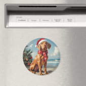 Vizsla Dog Christmas Vintag Beach Magnet (In Situ (Geschirrspüler))