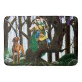 Vizsla Dog Elf Forest Badematte (Vorderseite)