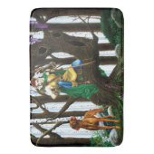 Vizsla Dog Elf Forest Badematte (Vorderseite Vertikal)