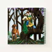 Vizsla Dog Elf Forest Notizblock (Rückseite)