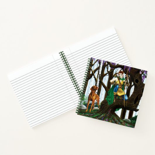 Vizsla Dog Elf Forest Notizblock (Innenseite)