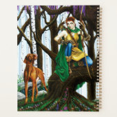 Vizsla Dog Elf Forest Planer (Rückseite)