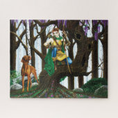 Vizsla Dog Elf Forest Puzzle (Horizontal)
