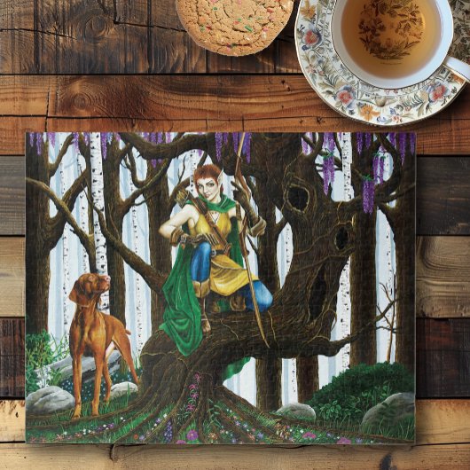 Vizsla Dog Elf Forest Puzzle