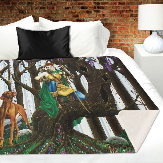 Vizsla Dog Elf Forest Sherpadecke