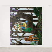 Vizsla Dog Elf Forest Wandteppich (Vorderseite)