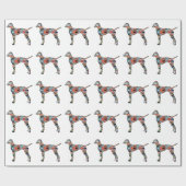 Vizsla Dog Geometric Pattern Silhouette Kariert Geschenkpapier (Flach)