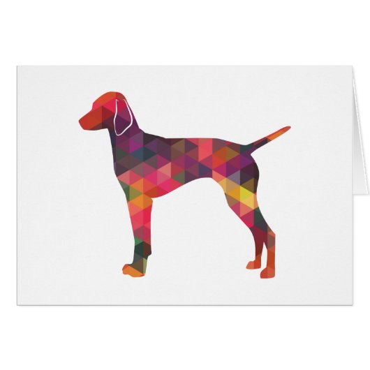 Vizsla Dog Geometric Pattern Silhouette Multi Card (Vorderseite (Horizontal))