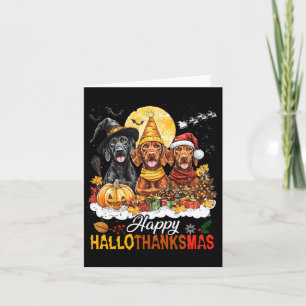 Vizsla Dog Halloween Weihnachtsfest Hallothanksma Karte