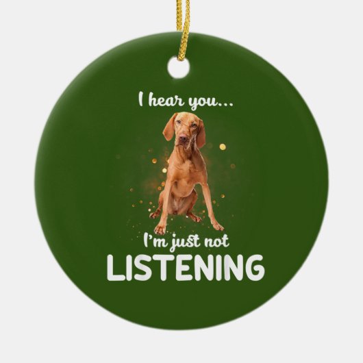 Vizsla Dog Keramik Ornament (Vorne)