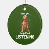 Vizsla Dog Keramik Ornament (Links)