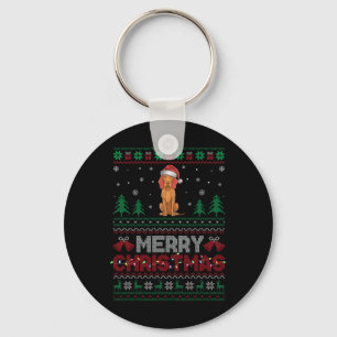 Vizsla Dog Liebhaber Weihnachtsmannmütze Weihnacht Schlüsselanhänger