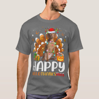 Vizsla Dog Lover Halloween Weihnachtsfest Hallowee T-Shirt