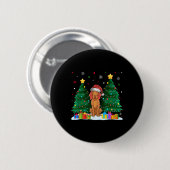 Vizsla Dog Lovers Weihnachtsmannmütze Ugly Christm Button (Vorne & Hinten)