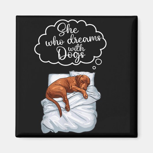 Vizsla Dog Nightgown Pajama Magnet (Vorne)