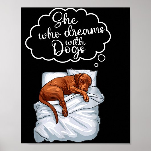 Vizsla Dog Nightgown Pajama Poster (Vorne)