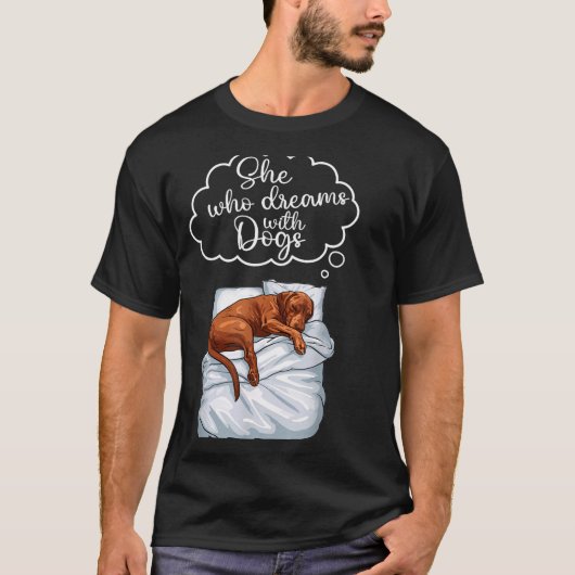 Vizsla Dog Nightgown Pajama T-Shirt (Vorderseite)
