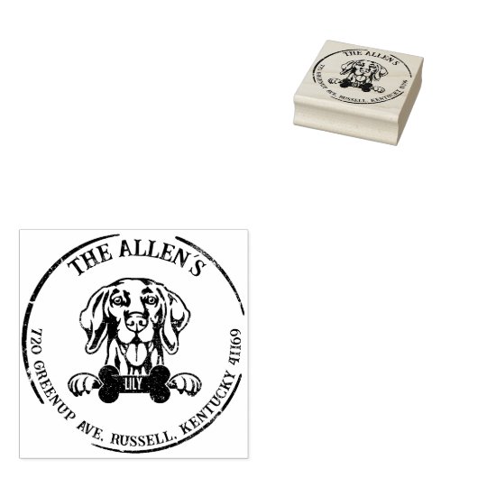 Vizsla Dog Rücksendeadresse Gummistempel (Stempel)