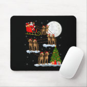 Vizsla Dog Santa Sleigh Flying Funny Magical Chris Mousepad (Mit Mouse)