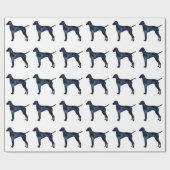 Vizsla Dog Silhouette Black Watercolor Geschenkpapier (Flach)