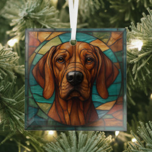 Vizsla Dog "Stainglas" Ornament Aus Glas