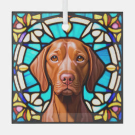Vizsla Dog "Stainglas" Ornament Aus Glas