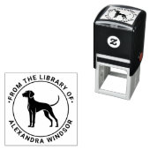 Vizsla Dog Stehend Silh Library Name Permastempel (Beispiel)