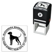 Vizsla Dog Stehend Silh Name Rücksendeadresse Permastempel (Beispiel)