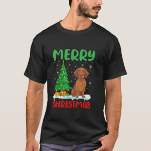 Vizsla Dog Tree Xmas Sweater Men Ugly Christ T-Shirt