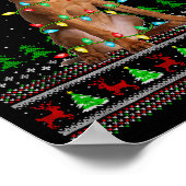 Vizsla Dog Ugly Christmas Sweaters Holiday Santa X Poster (Ecke)