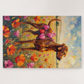 Vizsla Dog Valentine's Day Heart Lanterns Puzzle (Horizontal)