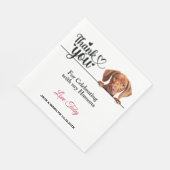 Vizsla Dog Wedding Vielen Dank Serviette (Ecke)