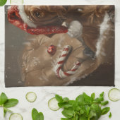 Vizsla Dog Weihnachtsfest Geschirrtuch (Gefaltet)