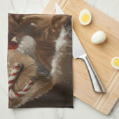 Vizsla Dog Weihnachtsfest Geschirrtuch (Viertel Falte)