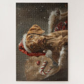 Vizsla Dog Weihnachtsfest Puzzle (Vertikal)