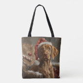 Vizsla Dog Weihnachtsfest Tasche (Rückseite)