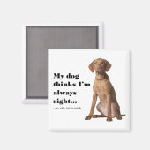 Vizsla / Ehefrau Magnet (Vorderseite/Rückseite)