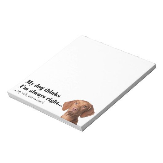 Vizsla / Ehefrau Notepad Notizblock (Rotiert)