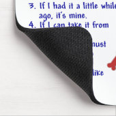 VIZSLA Eigentums-Gesetze 2 Mousepad (Ecke)