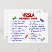 VIZSLA-Eigentumsrechte 2 Postkarte (Vorne/Hinten)
