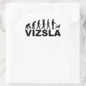 Vizsla-Evolution Ovaler Aufkleber (Tasche)