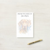 Vizsla-Fan-monogrammierter Hund Post-it Klebezettel (Auf Schreibtisch)