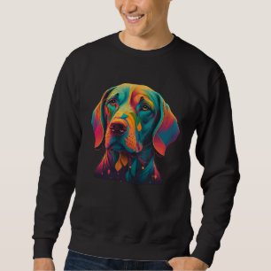 Vizsla Farbige Pop-Spritz-Batik Sweatshirt