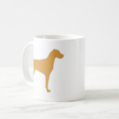vizsla FarbSilhouette Kaffeetasse (Vorderseite Links)