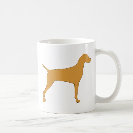 vizsla FarbSilhouette Kaffeetasse (Rechts)