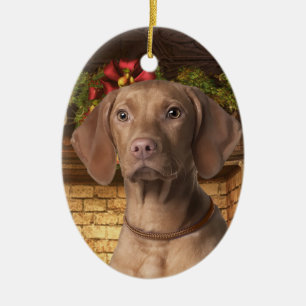 Vizsla Feiertags-Verzierung Keramikornament