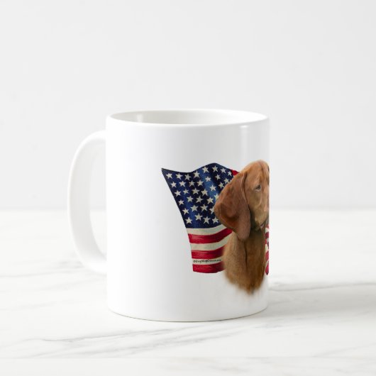 Vizsla Flag Kaffeetasse (Vorderseite Links)