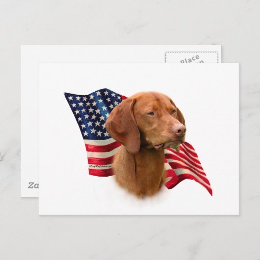 Vizsla Flag Postkarte (Vorne/Hinten)