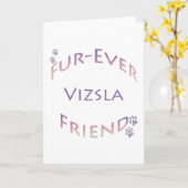 Vizsla Furever Friend Karte (Gelbe Blume)