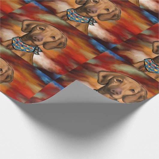 Vizsla Geschenkpapier (Ecke)